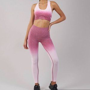Gymshark Ombre Leggings Pink to White
